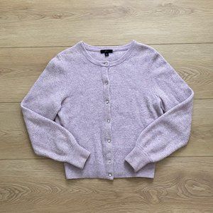 J Crew Jeweled Button Cardigan Lilac in Supersoft Yarn Merino Alpaca Wool S
